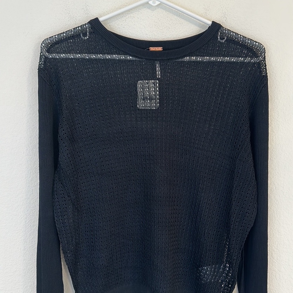 NWT Free People H20 Crew Pullover Black - Picture 6 of 12